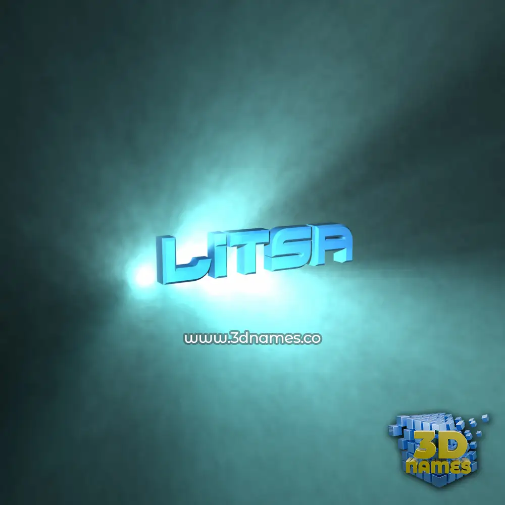 litsa in Light Shine style - 3D name wallpaper