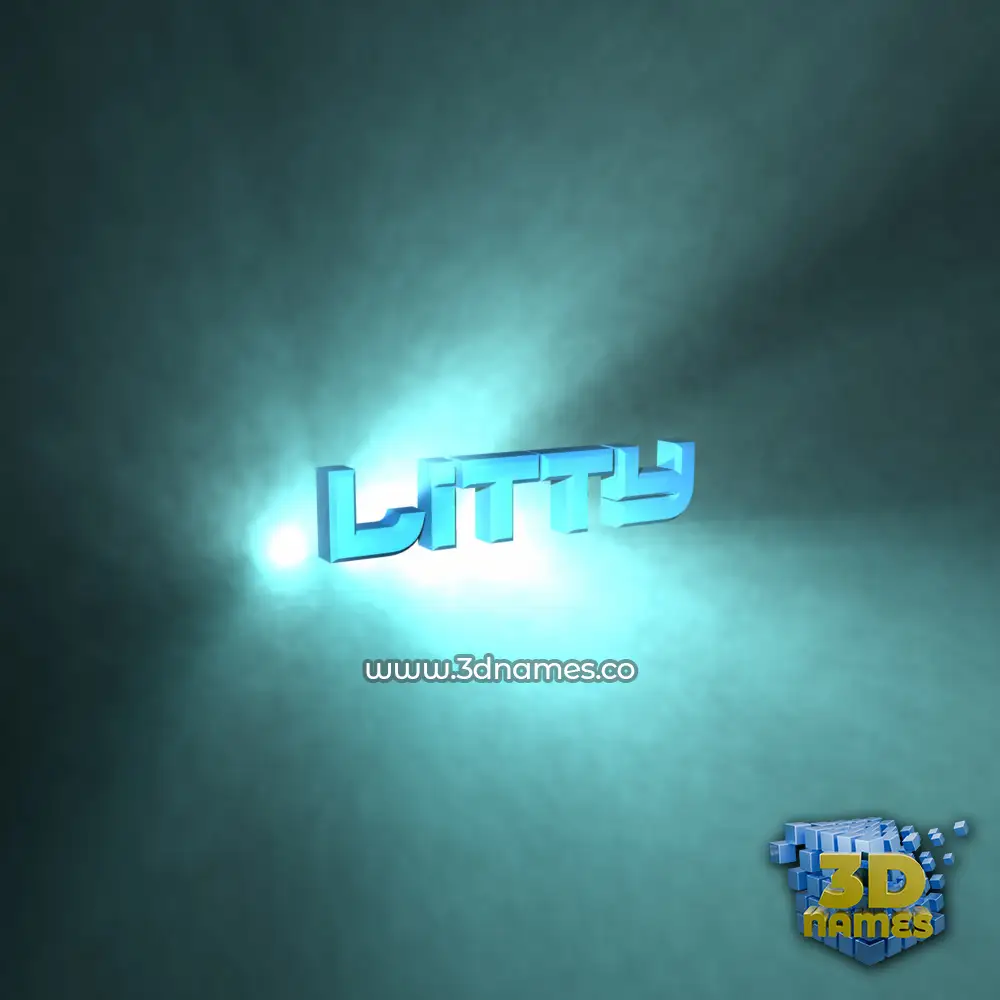 litty in Light Shine style - 3D name wallpaper