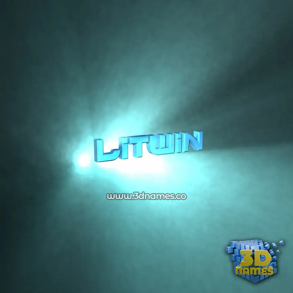 litwin in Light Shine style - 3D name wallpaper