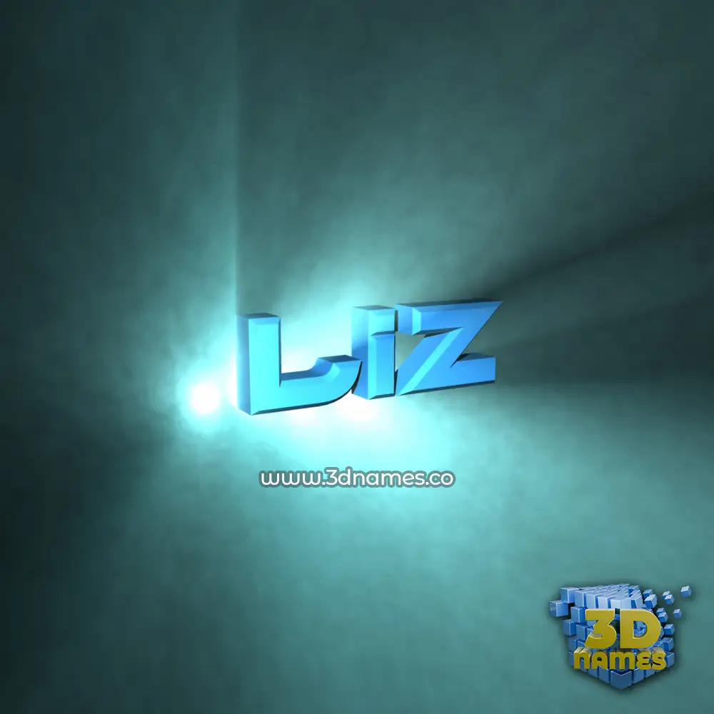 liz in Light Shine style - 3D name wallpaper