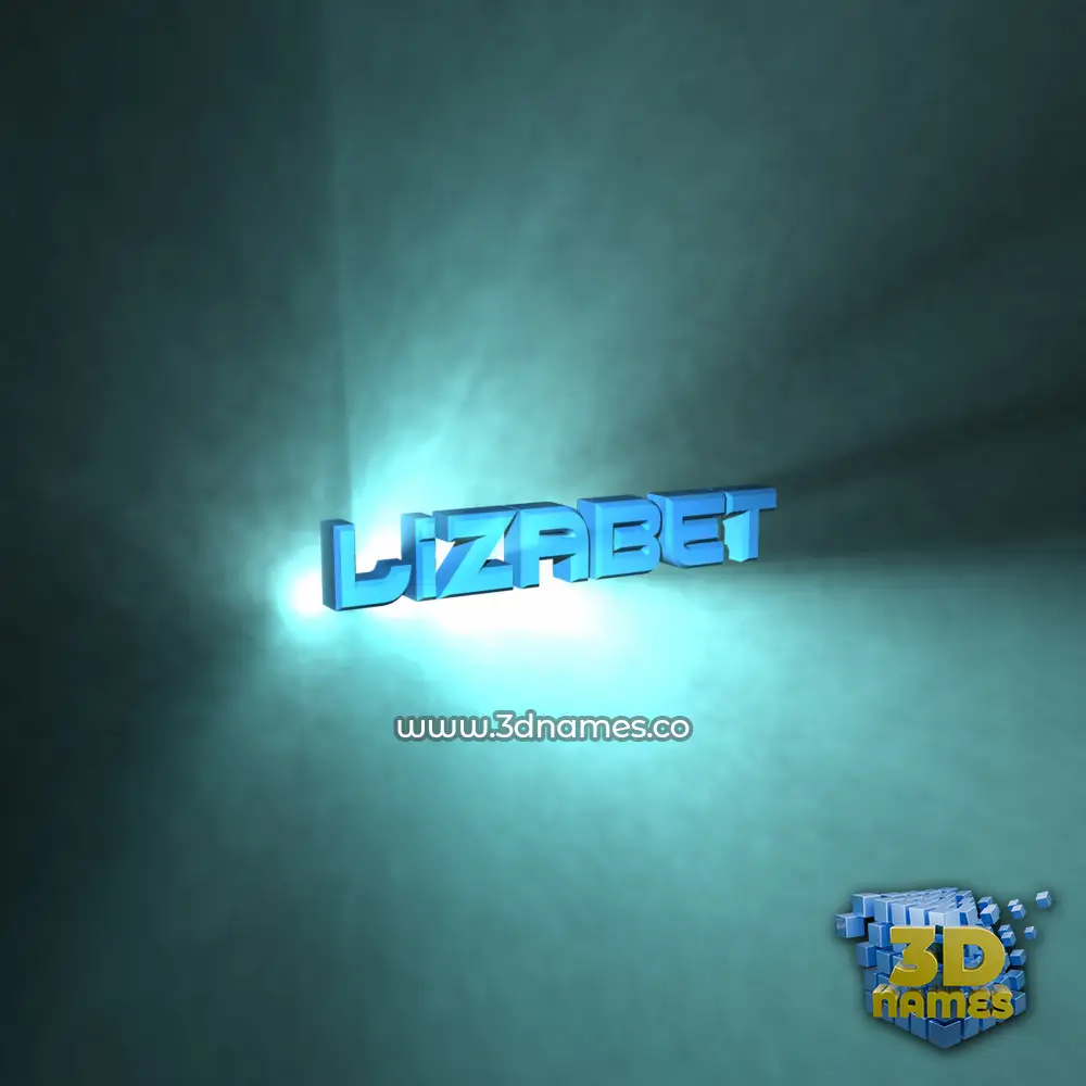 lizabet in Light Shine style - 3D name wallpaper
