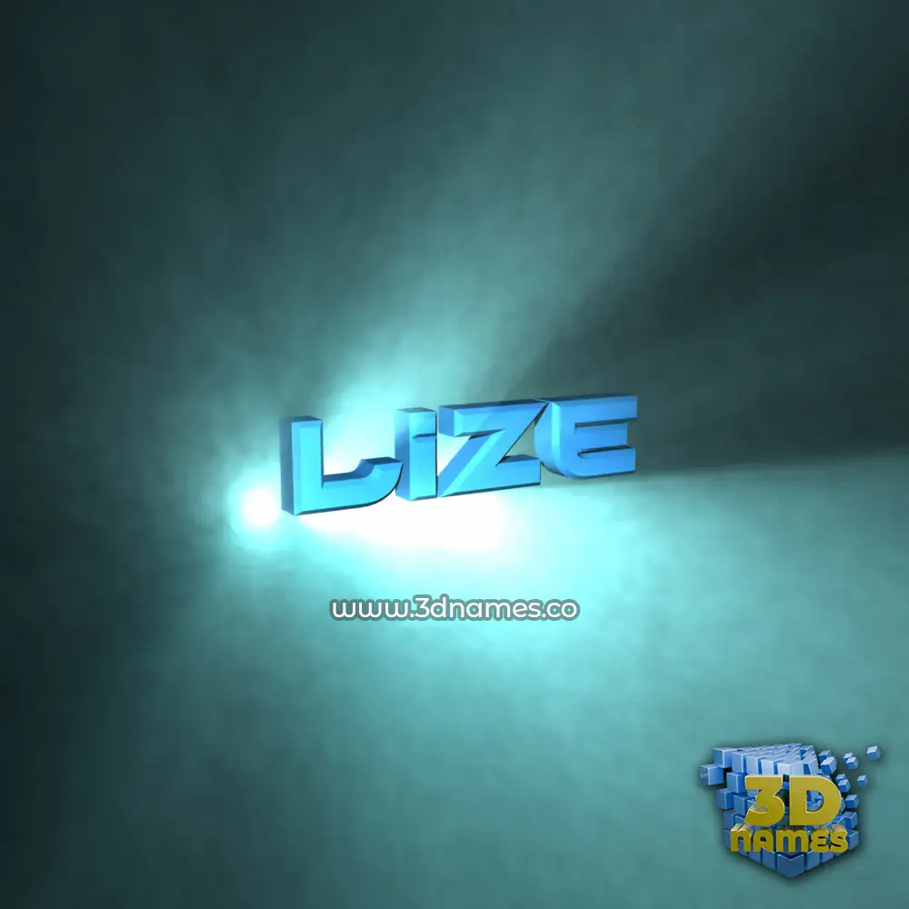 lize in Light Shine style - 3D name wallpaper