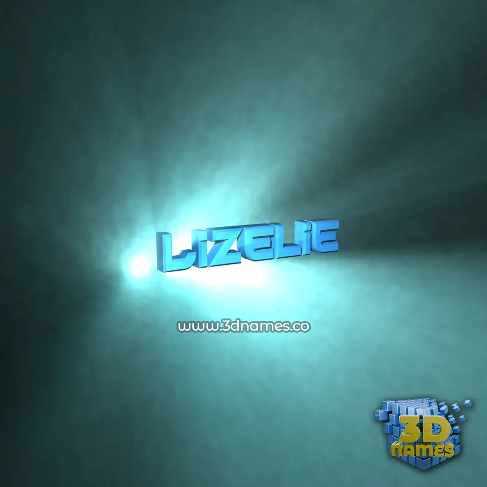 lizelie in Light Shine style - 3D name wallpaper