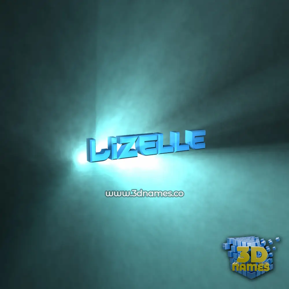 lizelle in Light Shine style - 3D name wallpaper