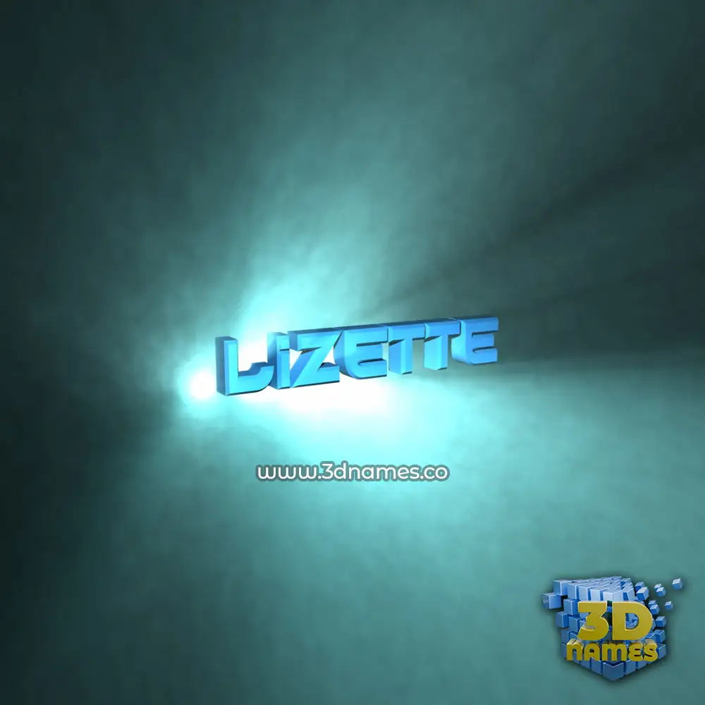 lizette in Light Shine style - 3D name wallpaper