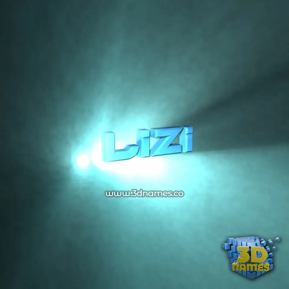 lizi in Light Shine style - 3D name wallpaper