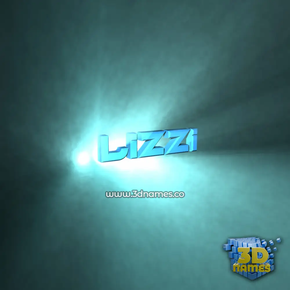 lizzi in Light Shine style - 3D name wallpaper