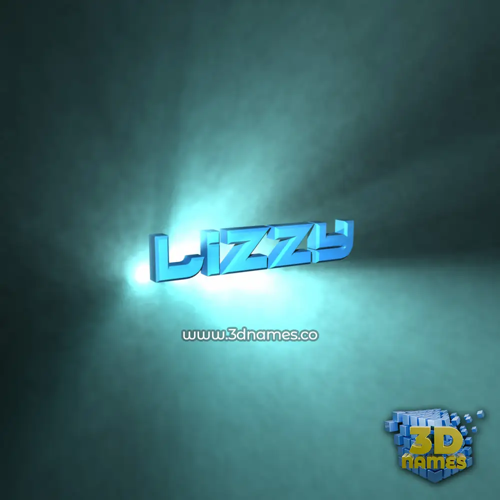 lizzy in Light Shine style - 3D name wallpaper