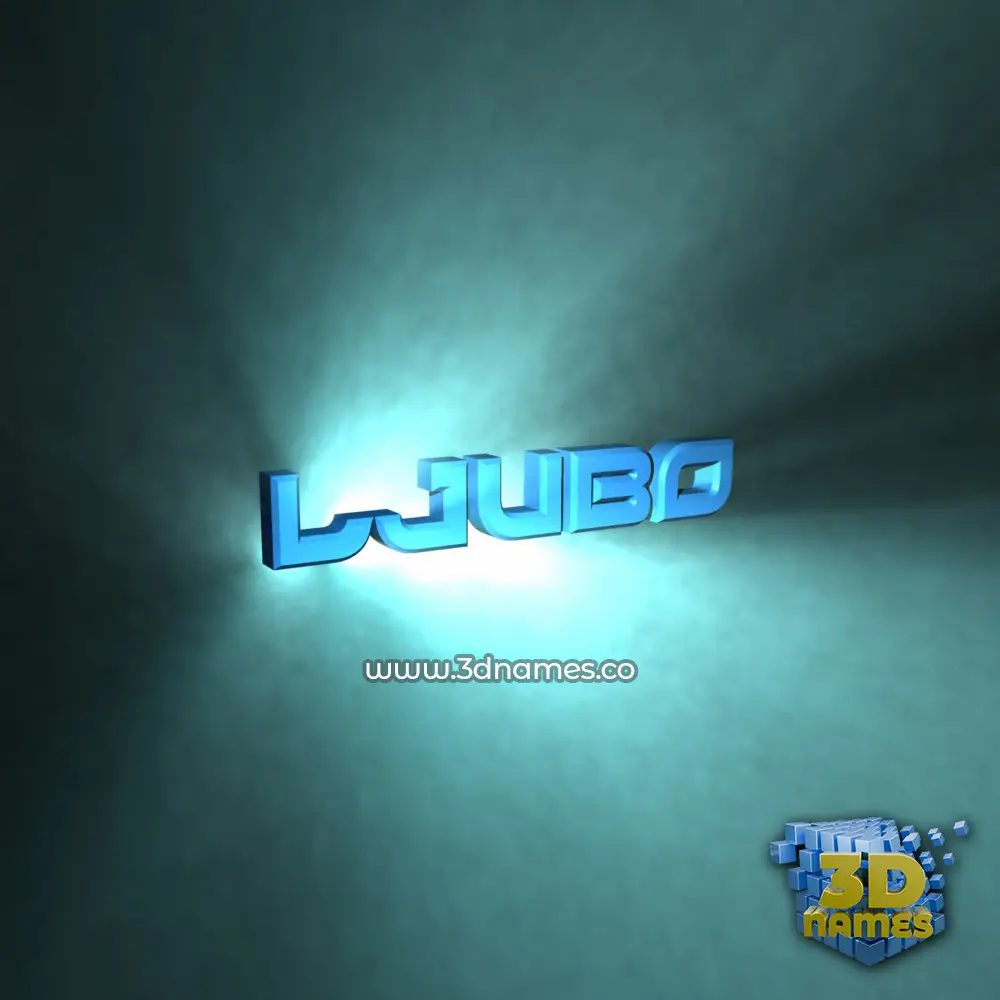 ljubo in Light Shine style - 3D name wallpaper
