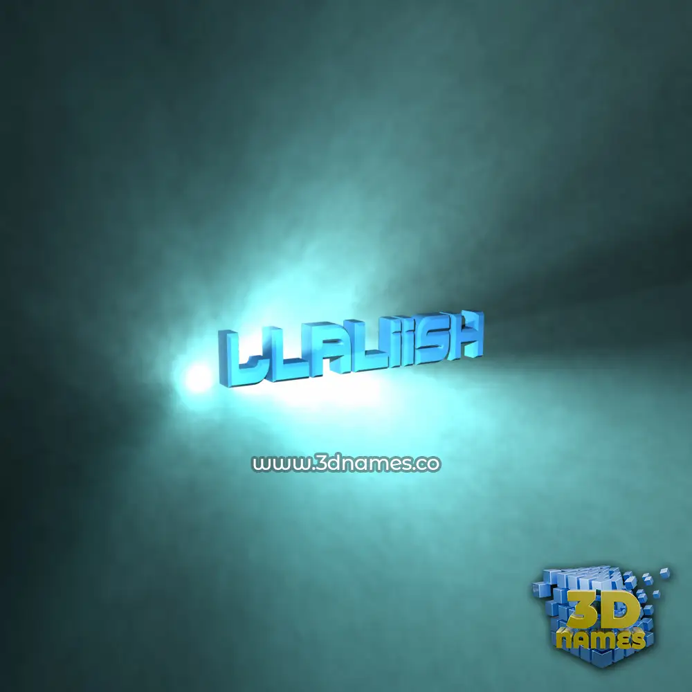 llaliish in Light Shine style - 3D name wallpaper