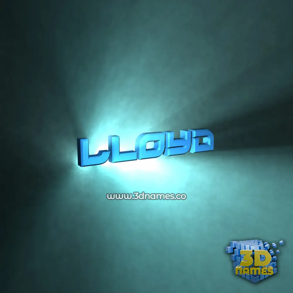 lloyd in Light Shine style - 3D name wallpaper