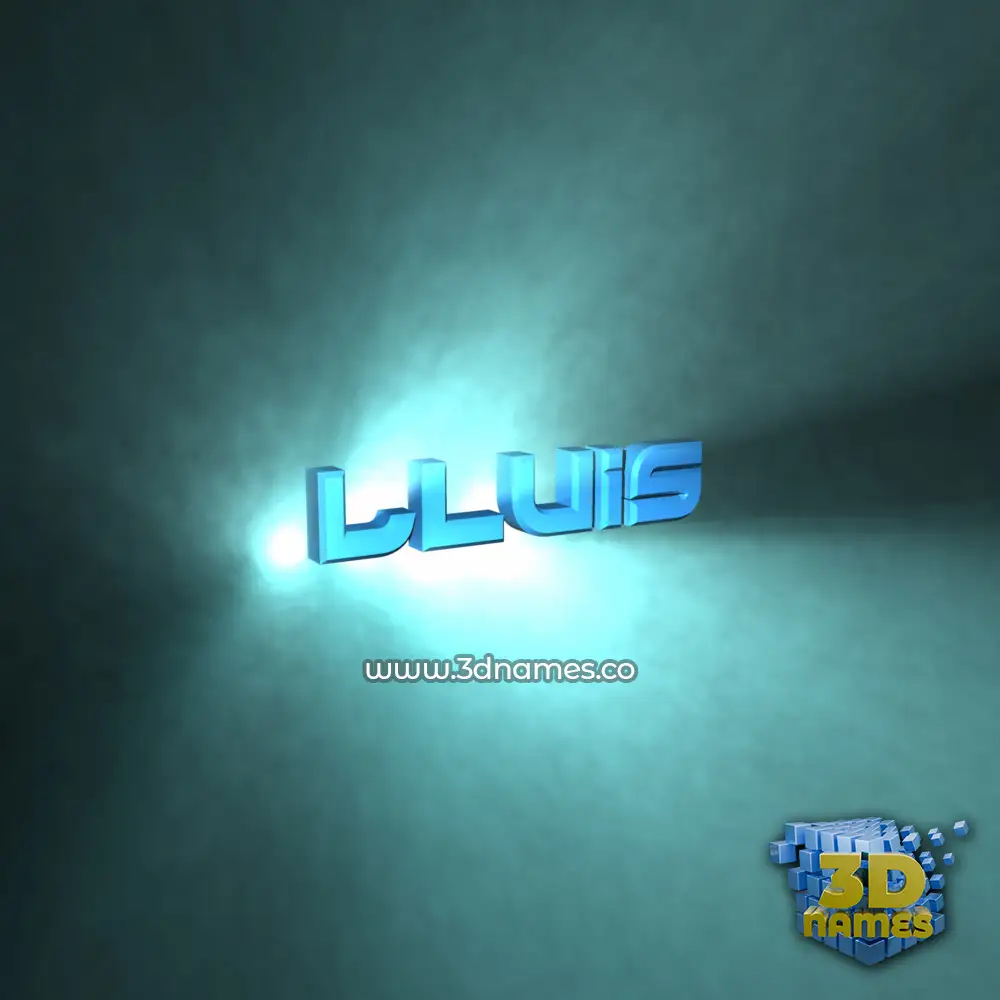 lluis in Light Shine style - 3D name wallpaper
