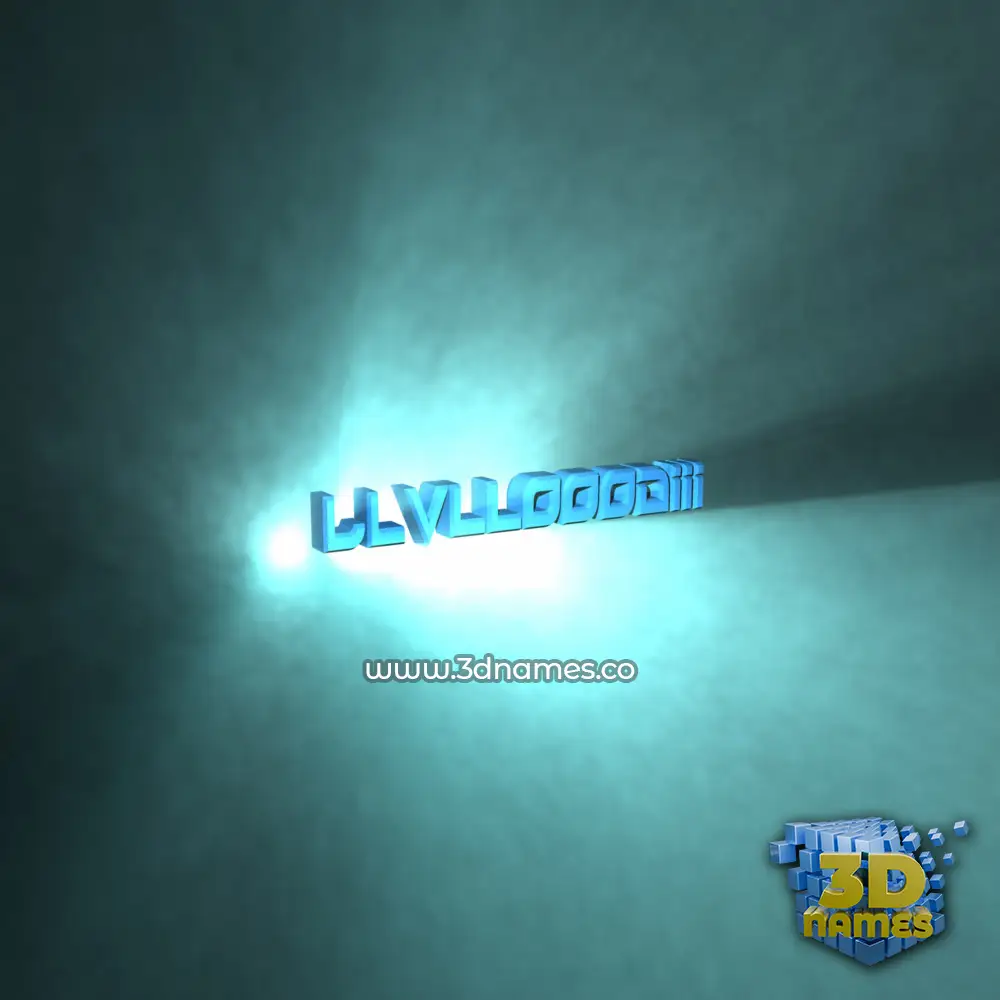 llvllooodiii in Light Shine style - 3D name wallpaper