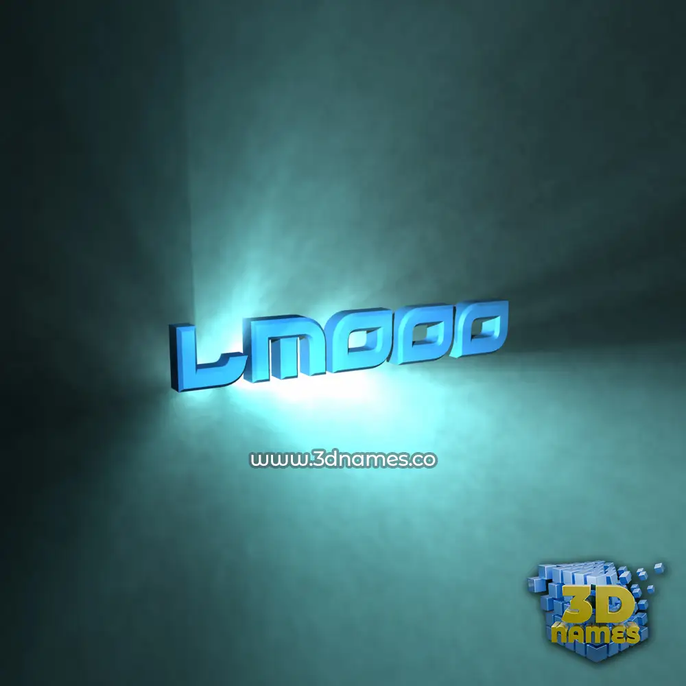 lmooo in Light Shine style - 3D name wallpaper