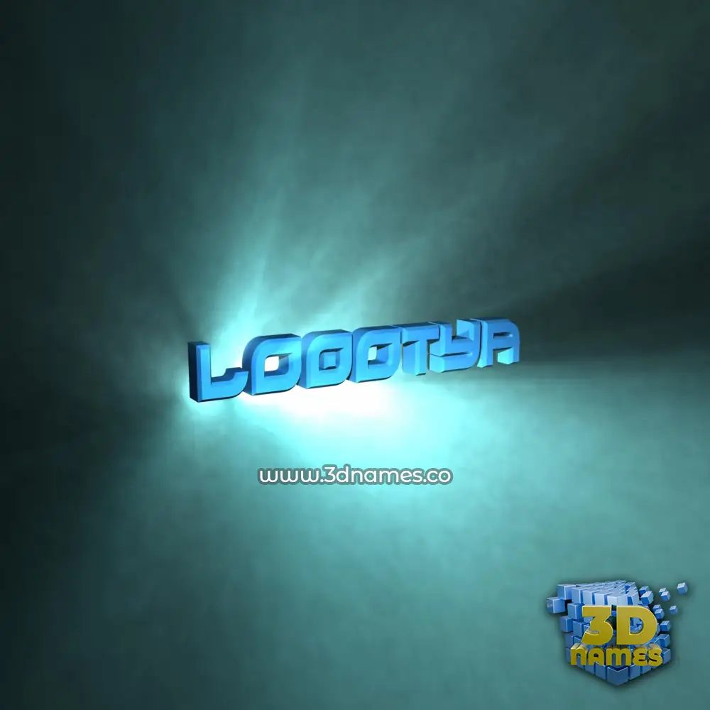 lo0otya in Light Shine style - 3D name wallpaper