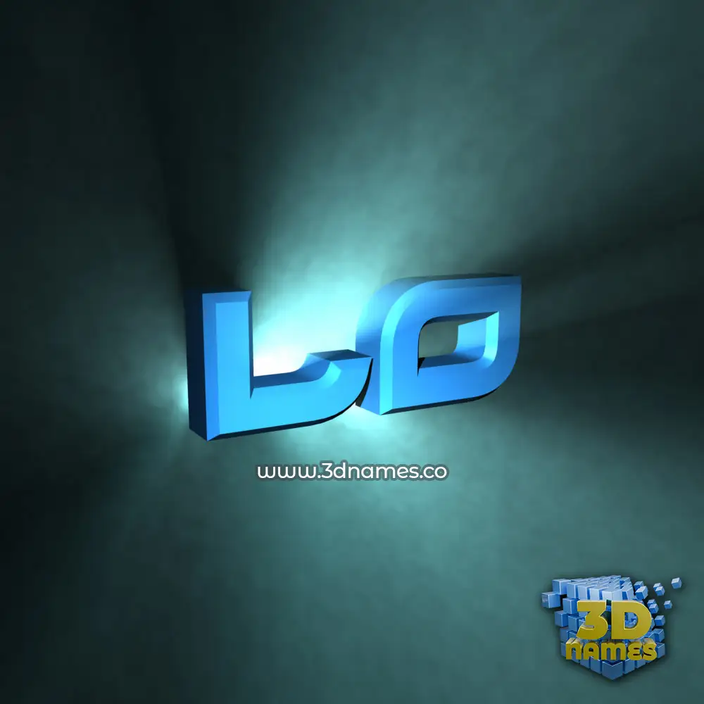 lo in Light Shine style - 3D name wallpaper