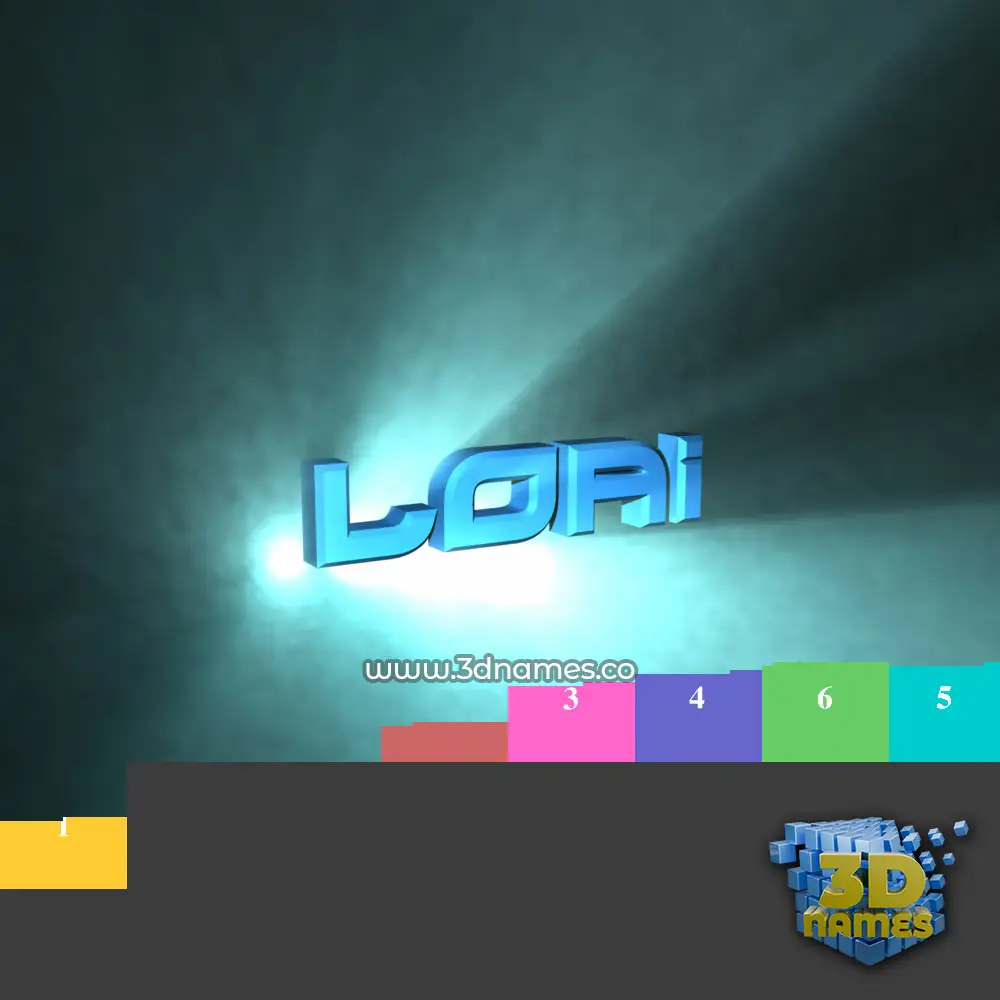 loai in Light Shine style - 3D name wallpaper