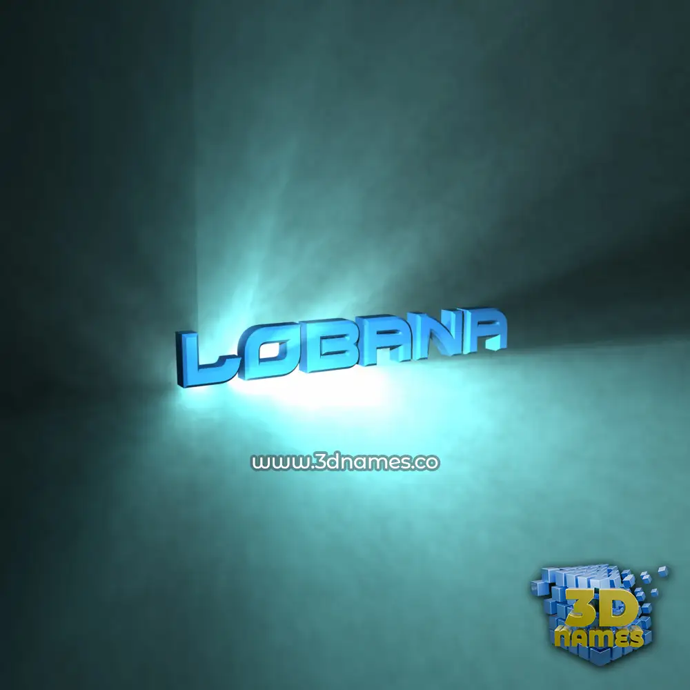 lobana in Light Shine style - 3D name wallpaper