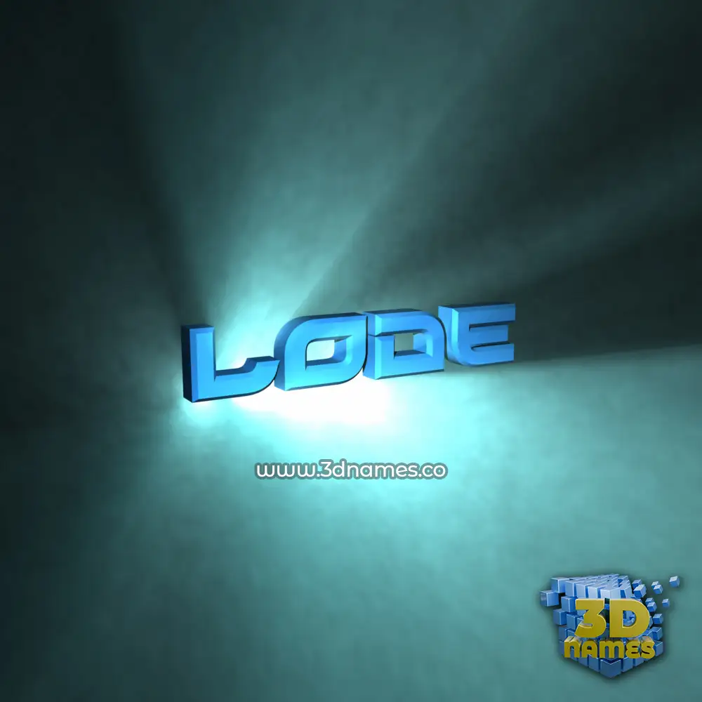 lode in Light Shine style - 3D name wallpaper
