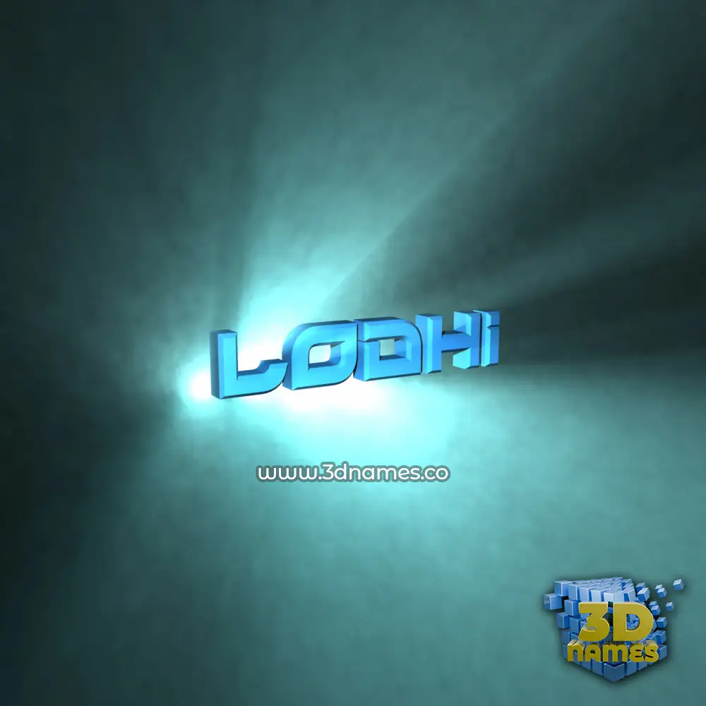 lodhi in Light Shine style - 3D name wallpaper