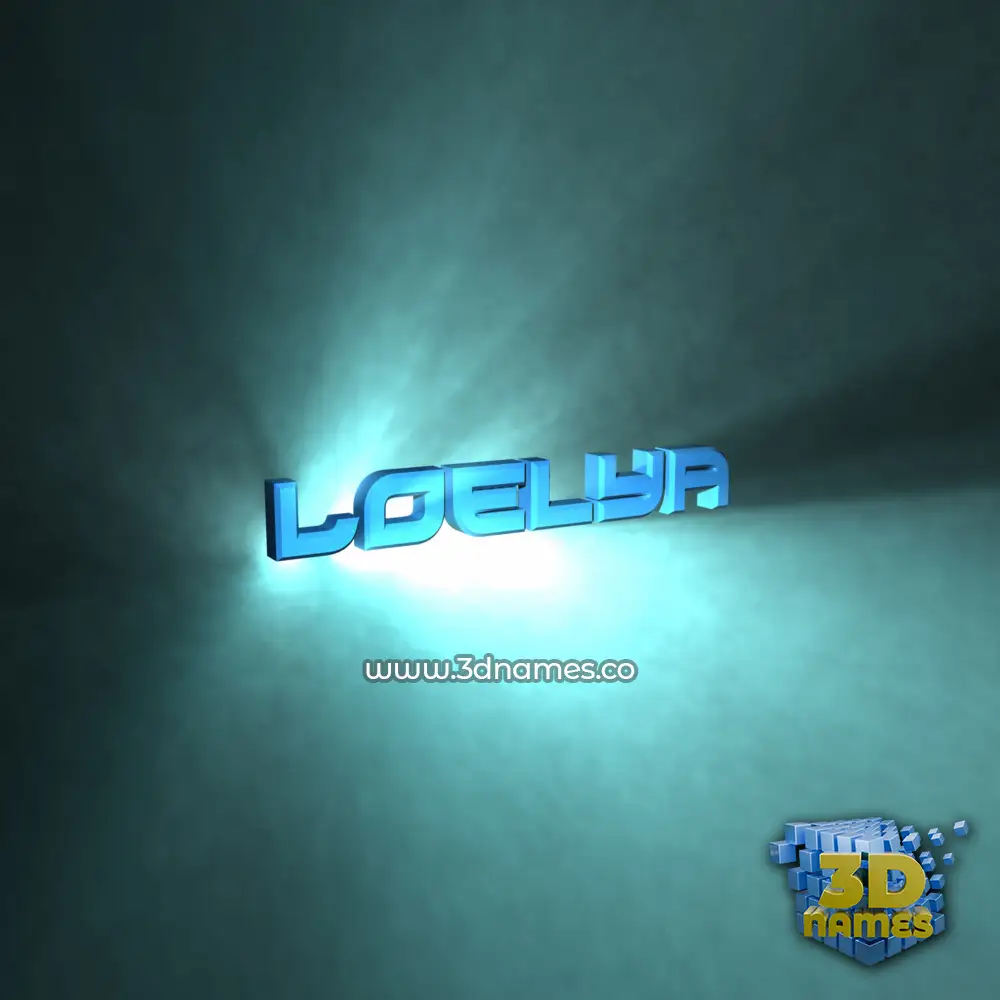 loelya in Light Shine style - 3D name wallpaper