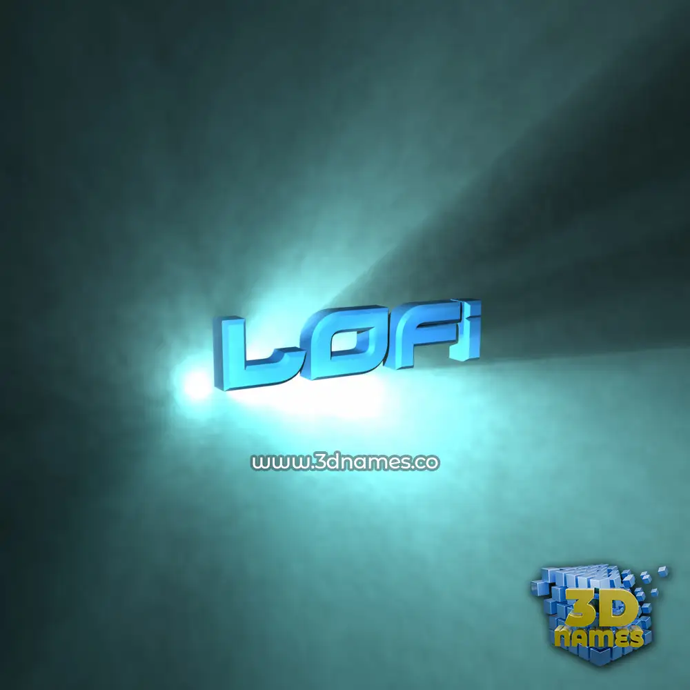 lofi in Light Shine style - 3D name wallpaper