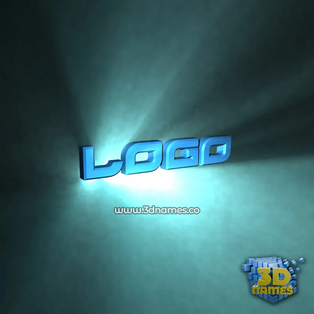 logo in Light Shine style - 3D name wallpaper
