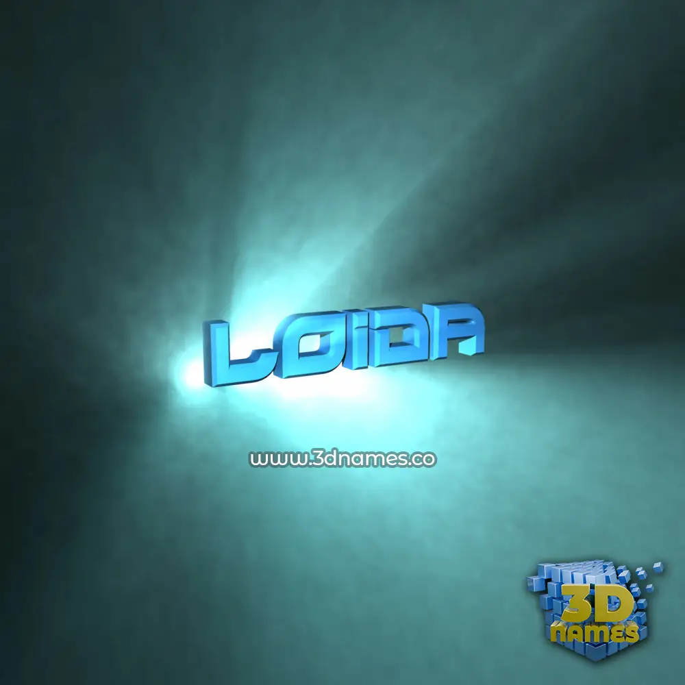 loida in Light Shine style - 3D name wallpaper