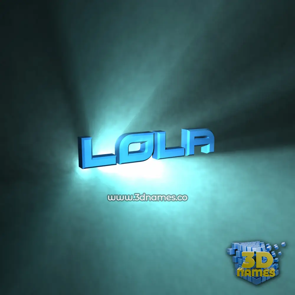 lola in Light Shine style - 3D name wallpaper