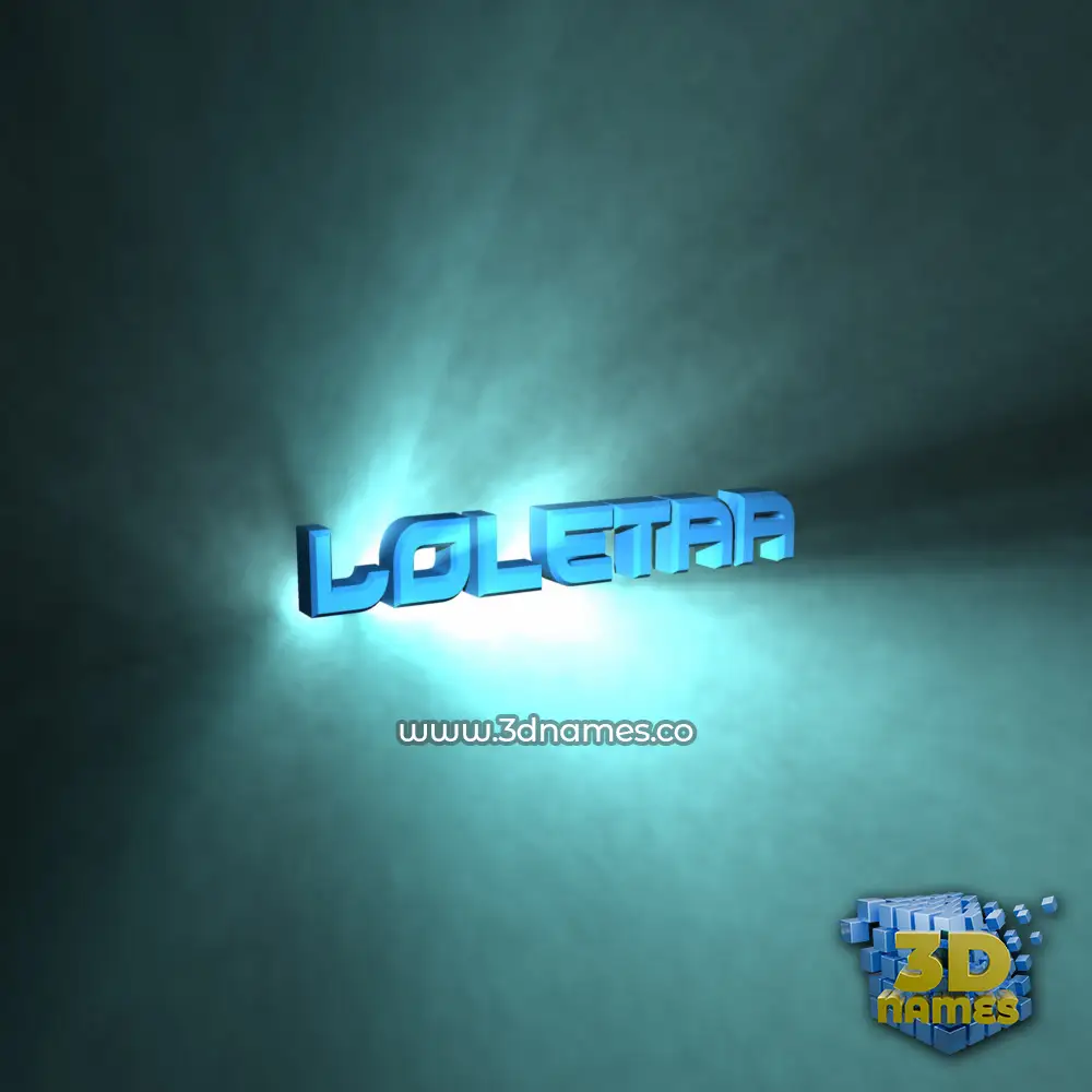 loletaa in Light Shine style - 3D name wallpaper