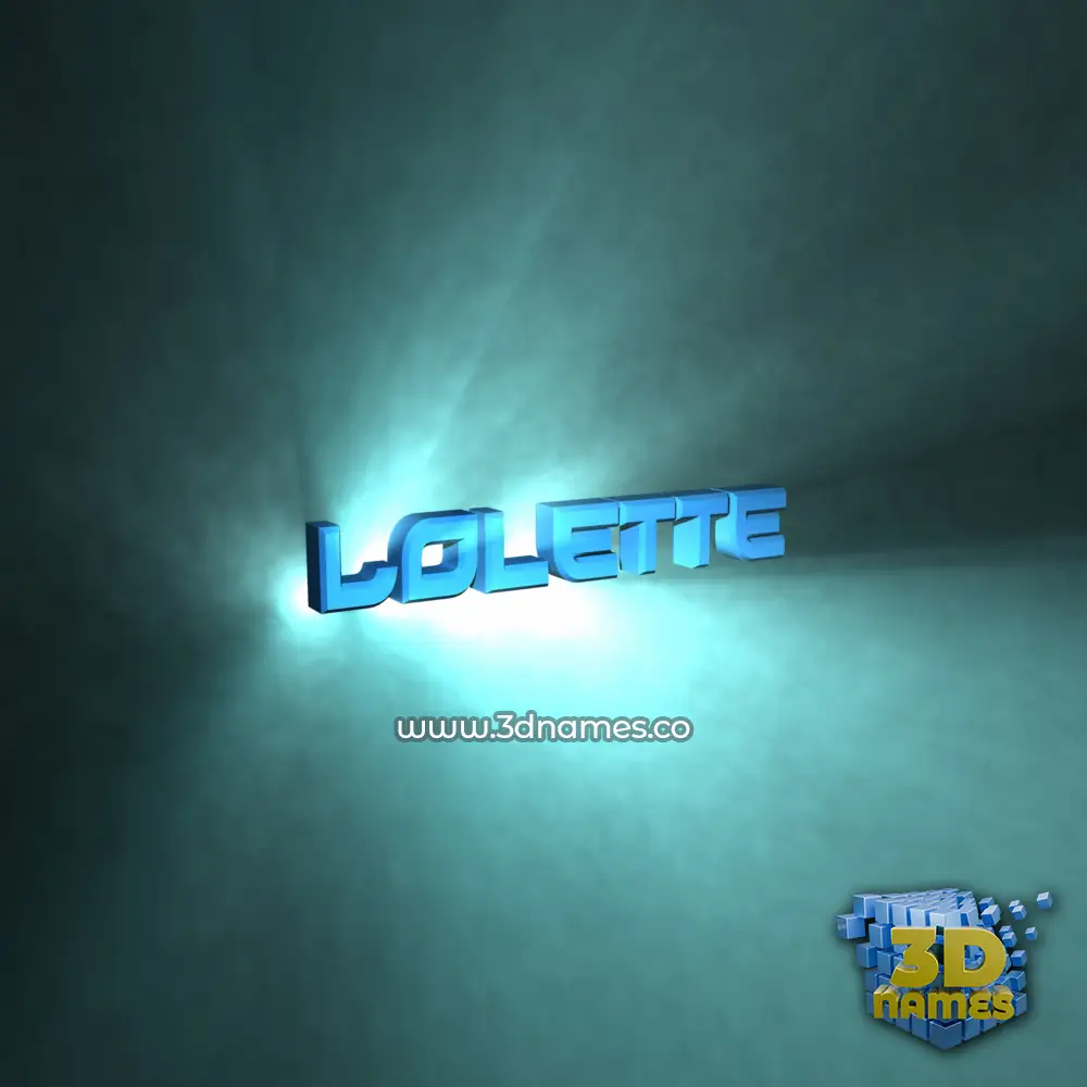 lolette in Light Shine style - 3D name wallpaper