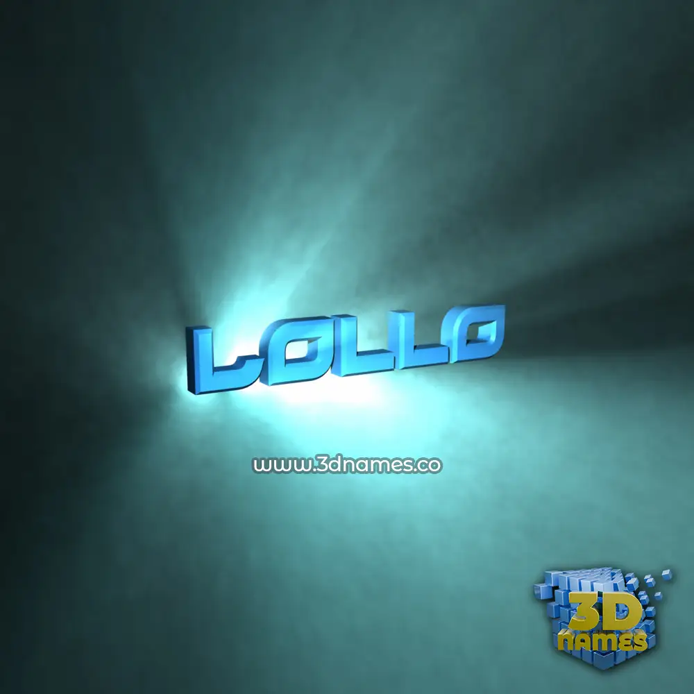 lollo in Light Shine style - 3D name wallpaper