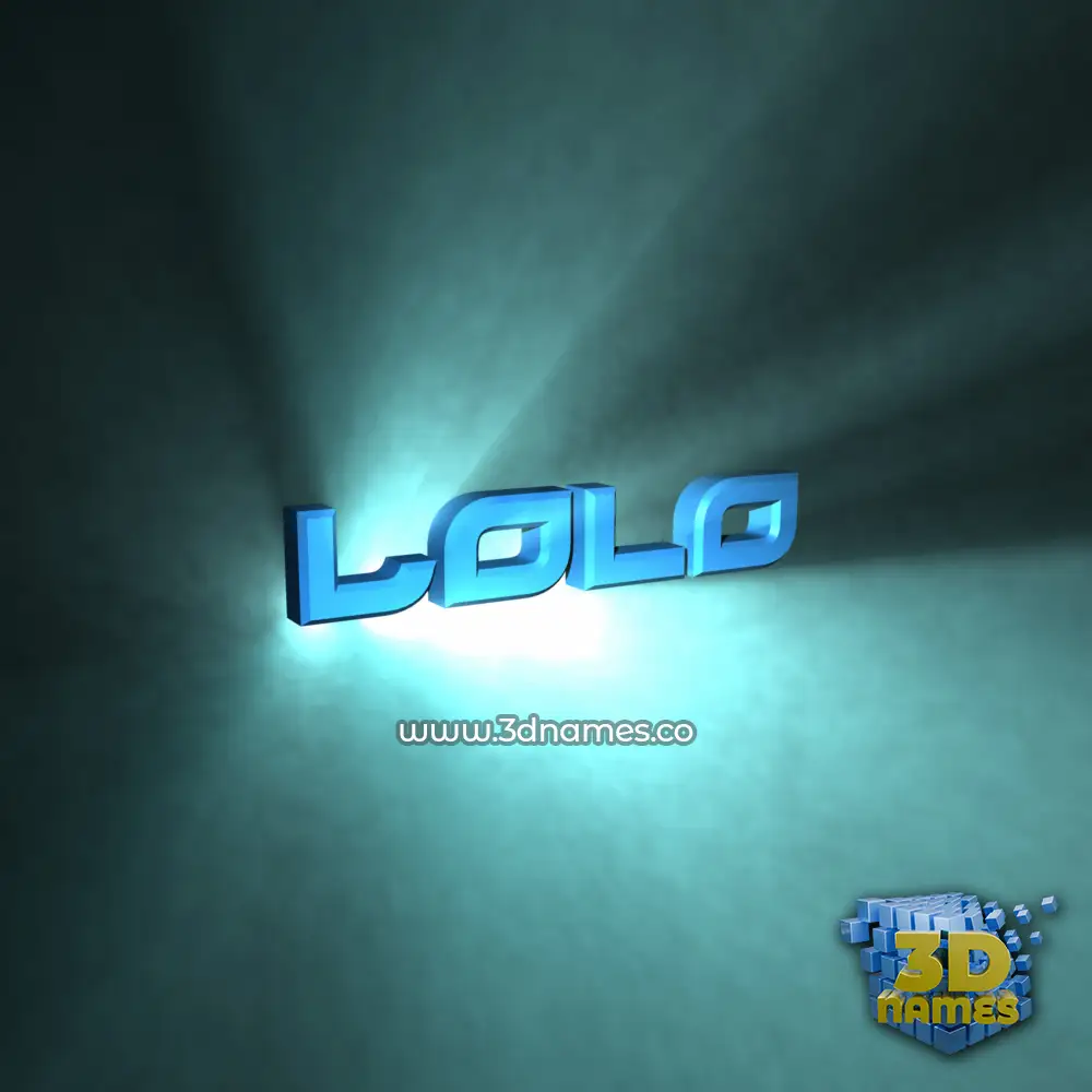 lolo in Light Shine style - 3D name wallpaper
