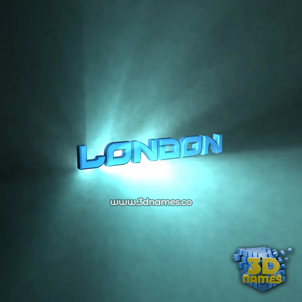 london in Light Shine style - 3D name wallpaper