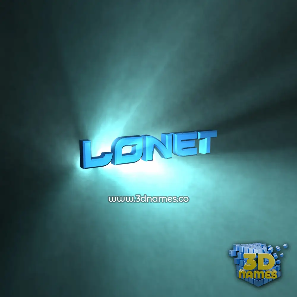 lonet in Light Shine style - 3D name wallpaper