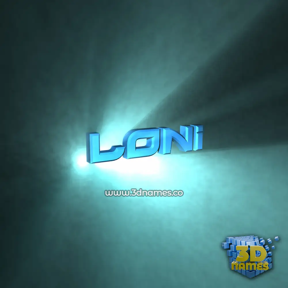 loni in Light Shine style - 3D name wallpaper