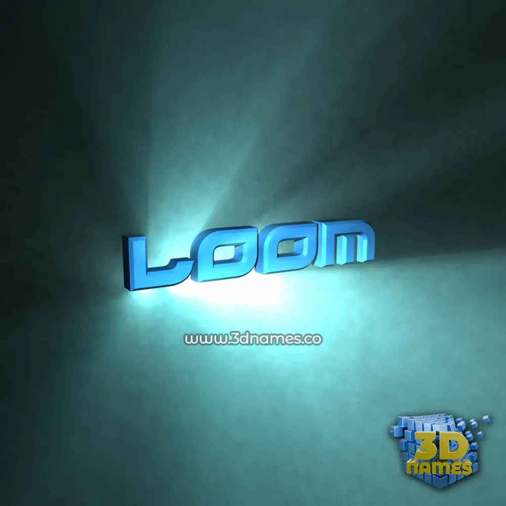 loom in Light Shine style - 3D name wallpaper