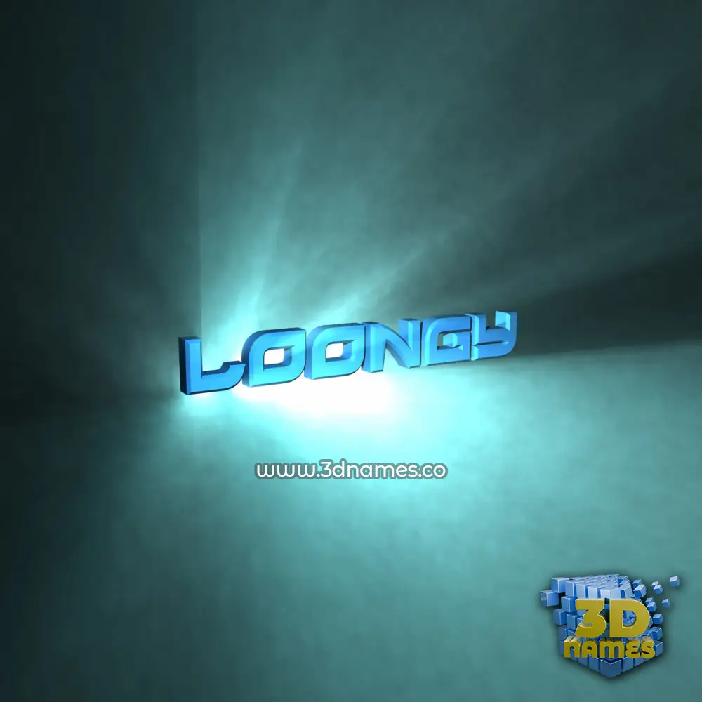 loongy in Light Shine style - 3D name wallpaper