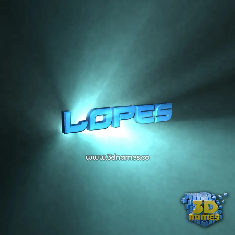 lopes in Light Shine style - 3D name wallpaper
