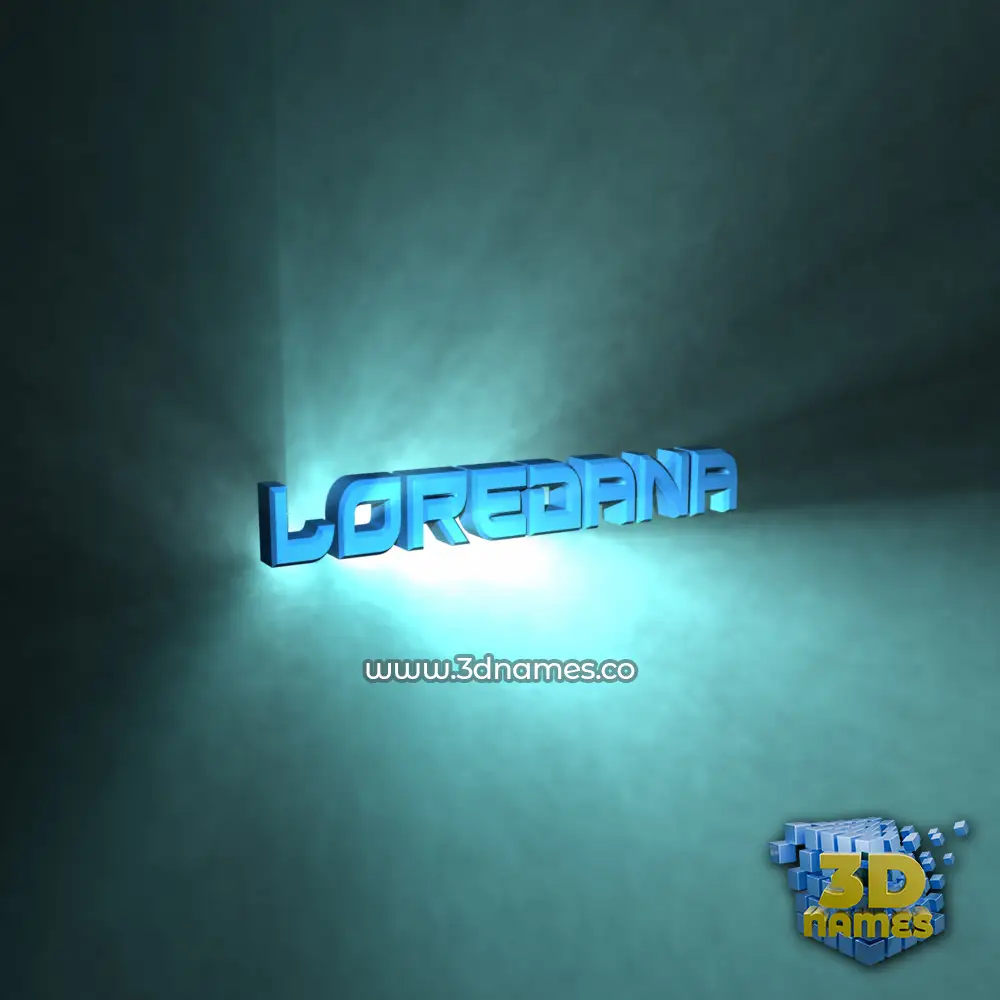 loredana in Light Shine style - 3D name wallpaper