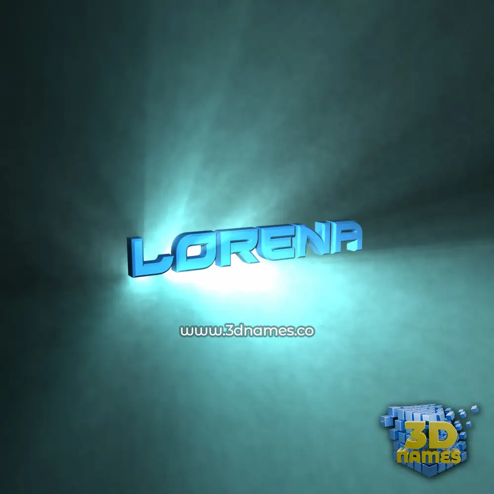 lorena in Light Shine style - 3D name wallpaper