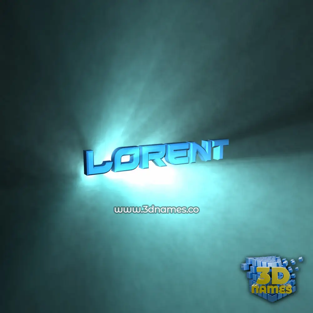 lorent in Light Shine style - 3D name wallpaper
