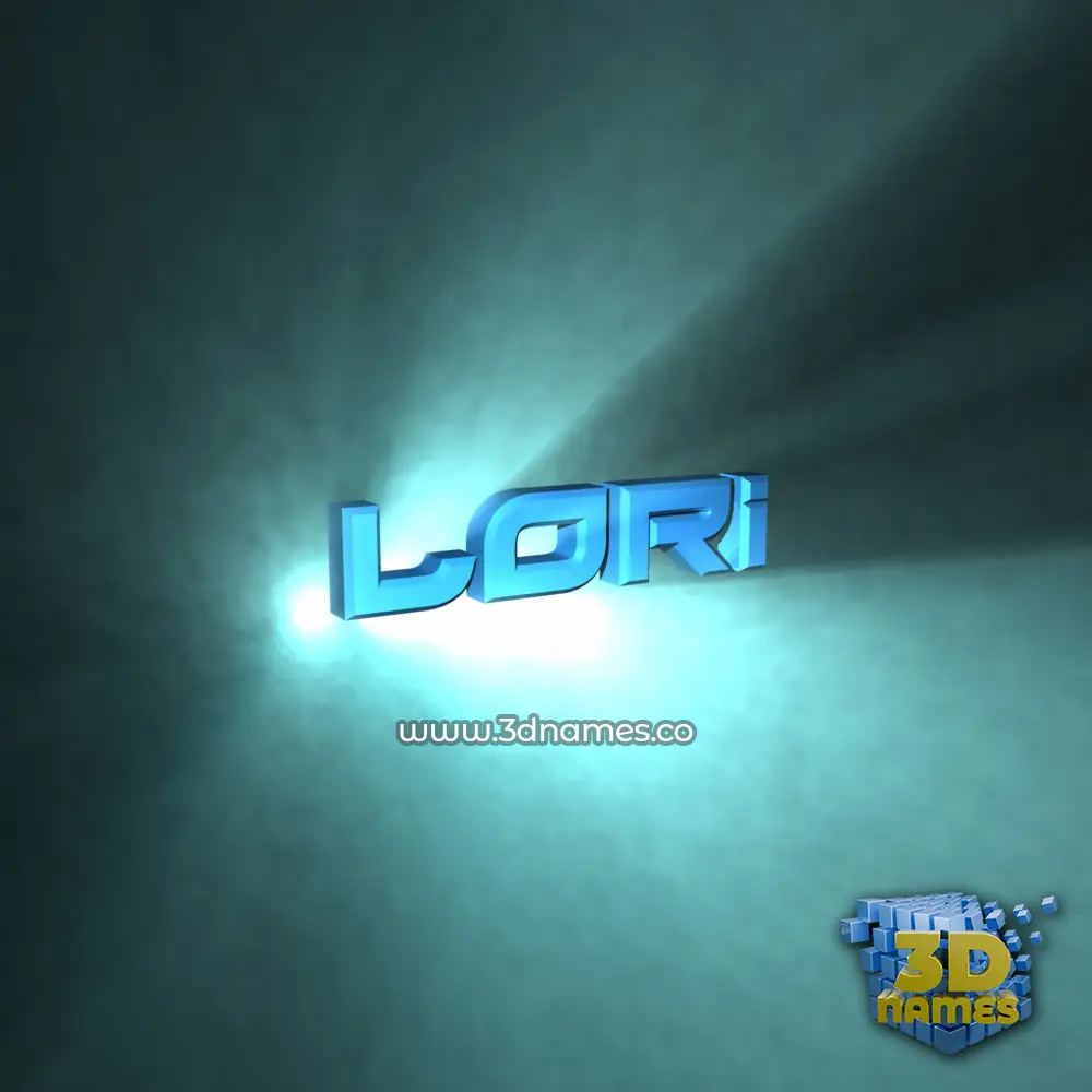 lori in Light Shine style - 3D name wallpaper