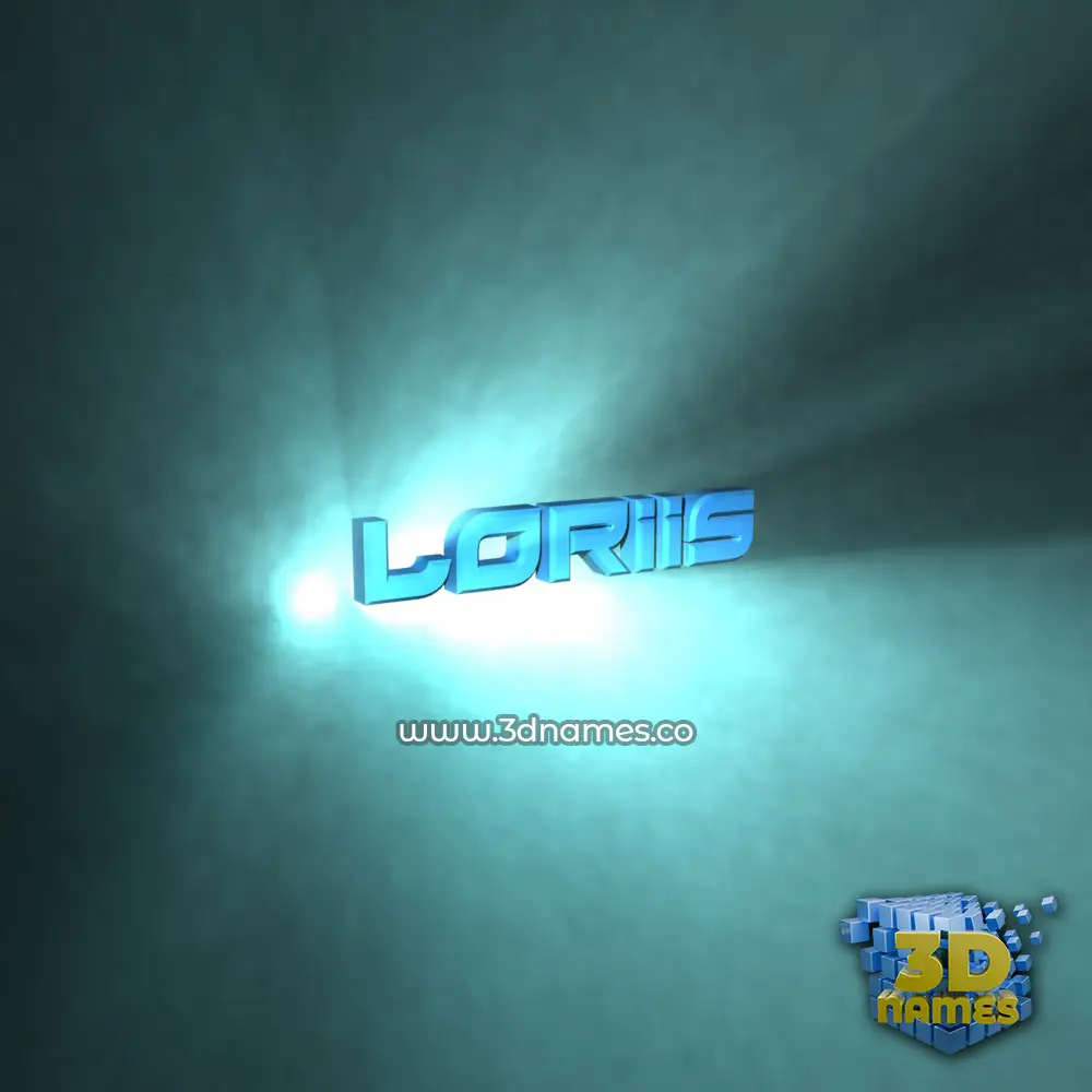 loriis in Light Shine style - 3D name wallpaper