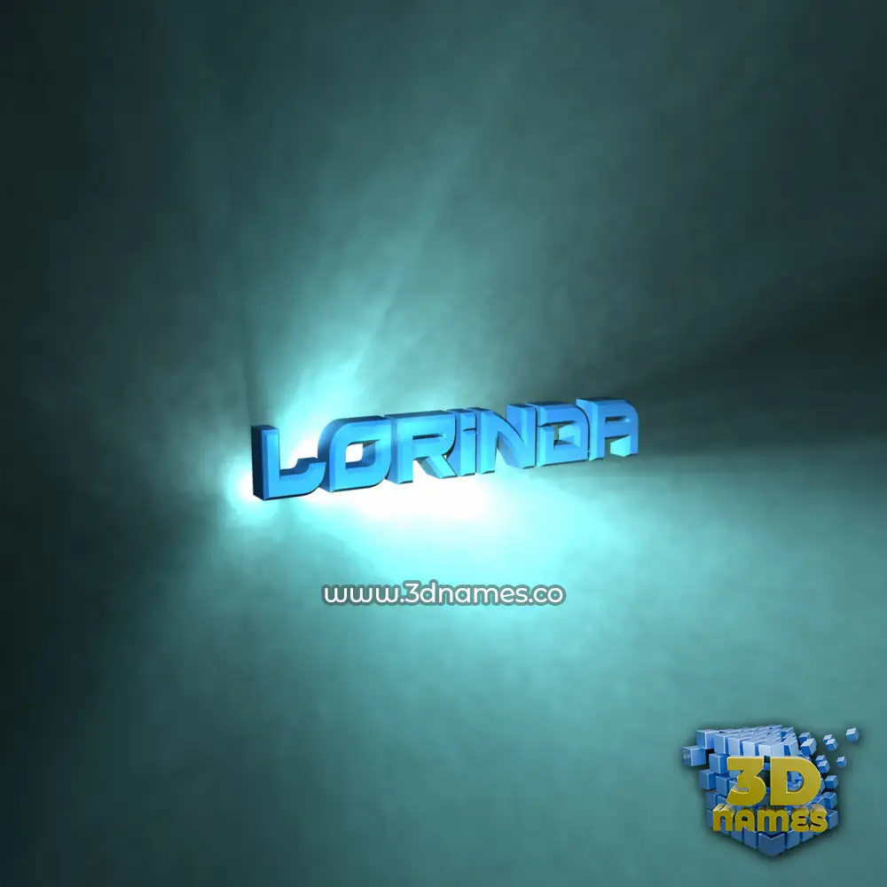 lorinda in Light Shine style - 3D name wallpaper