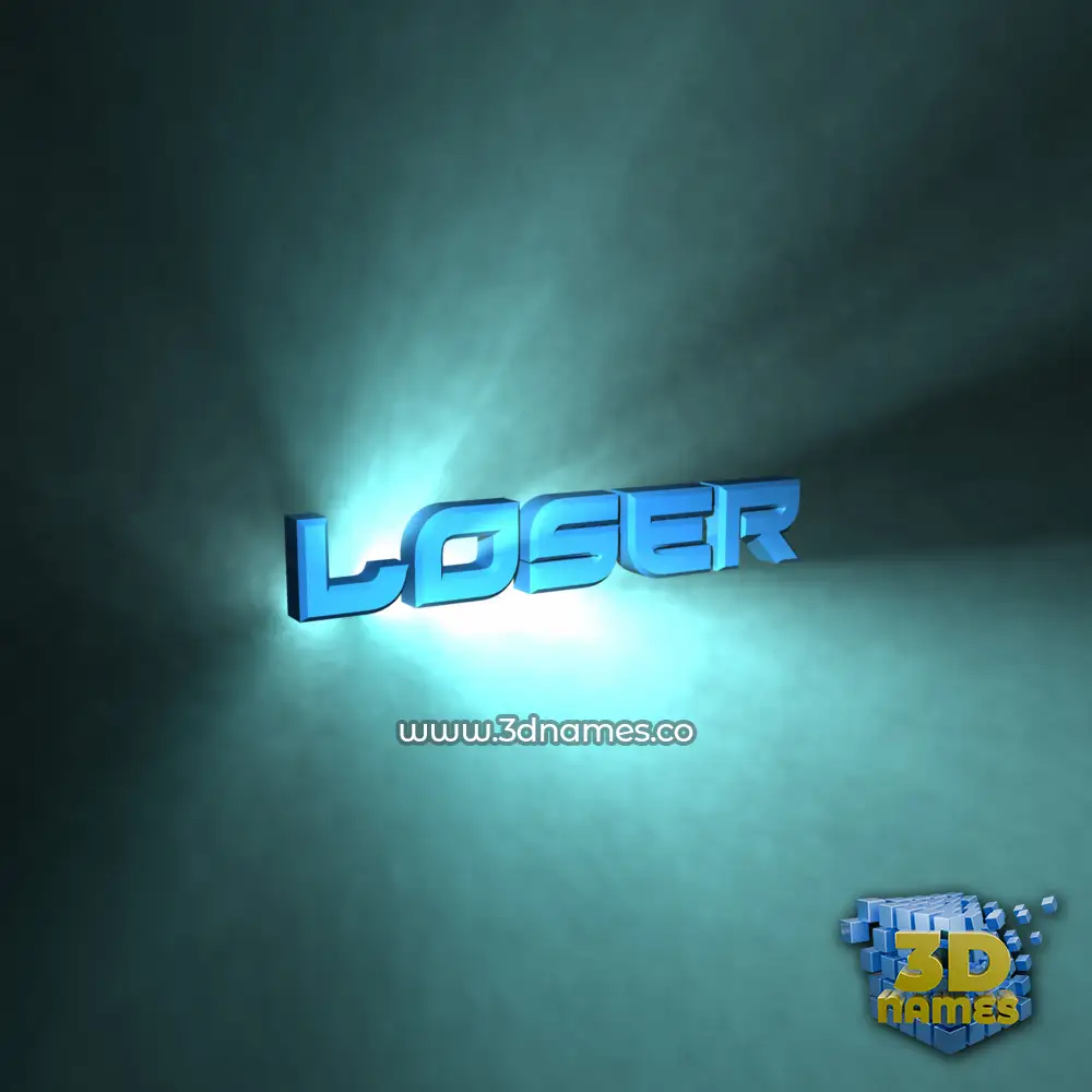 loser in Light Shine style - 3D name wallpaper