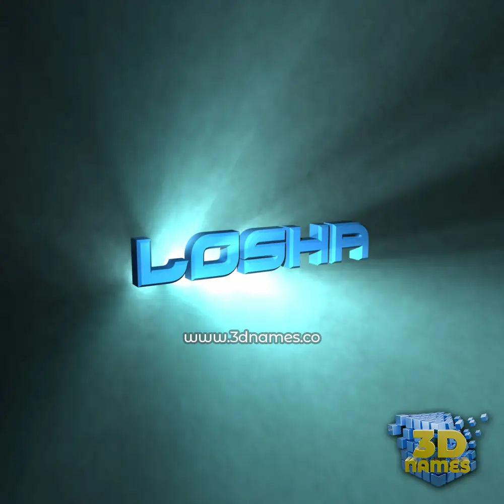 losha in Light Shine style - 3D name wallpaper