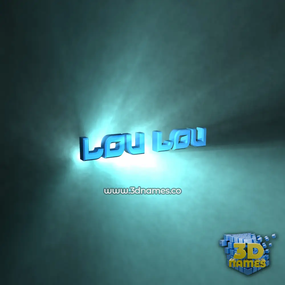 lou lou in Light Shine style - 3D name wallpaper
