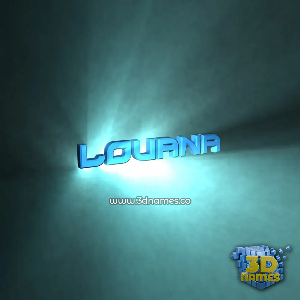 louana in Light Shine style - 3D name wallpaper