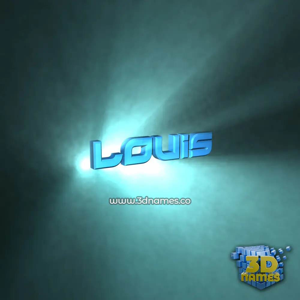 louis in Light Shine style - 3D name wallpaper